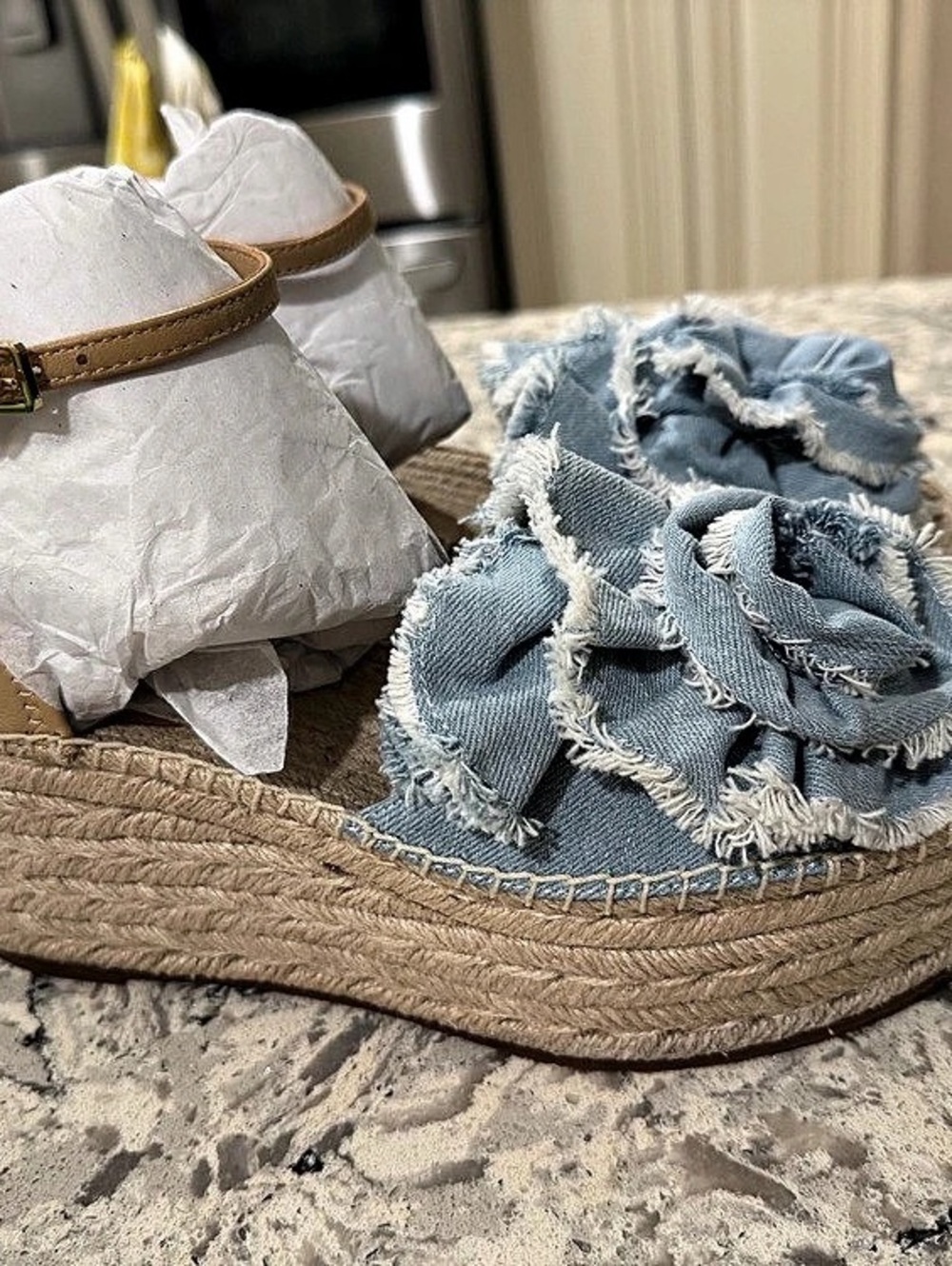 Kate Spade Flourish Espadrille Wedge Sandals Espadrille Wedge Sandals in Blue si
